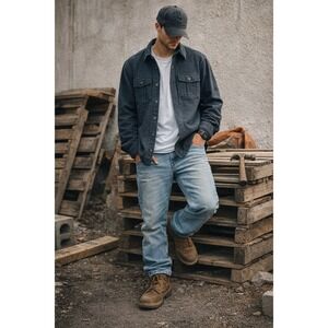 Ridgecut Tougher heavy flannel shirt charcoal gray. Rugged Outdoor Layering